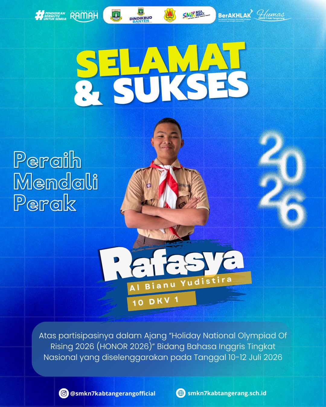 Holiday National Olympiad of Rising 2026 (HONOR 2026) Bidang Bahasa Inggris
