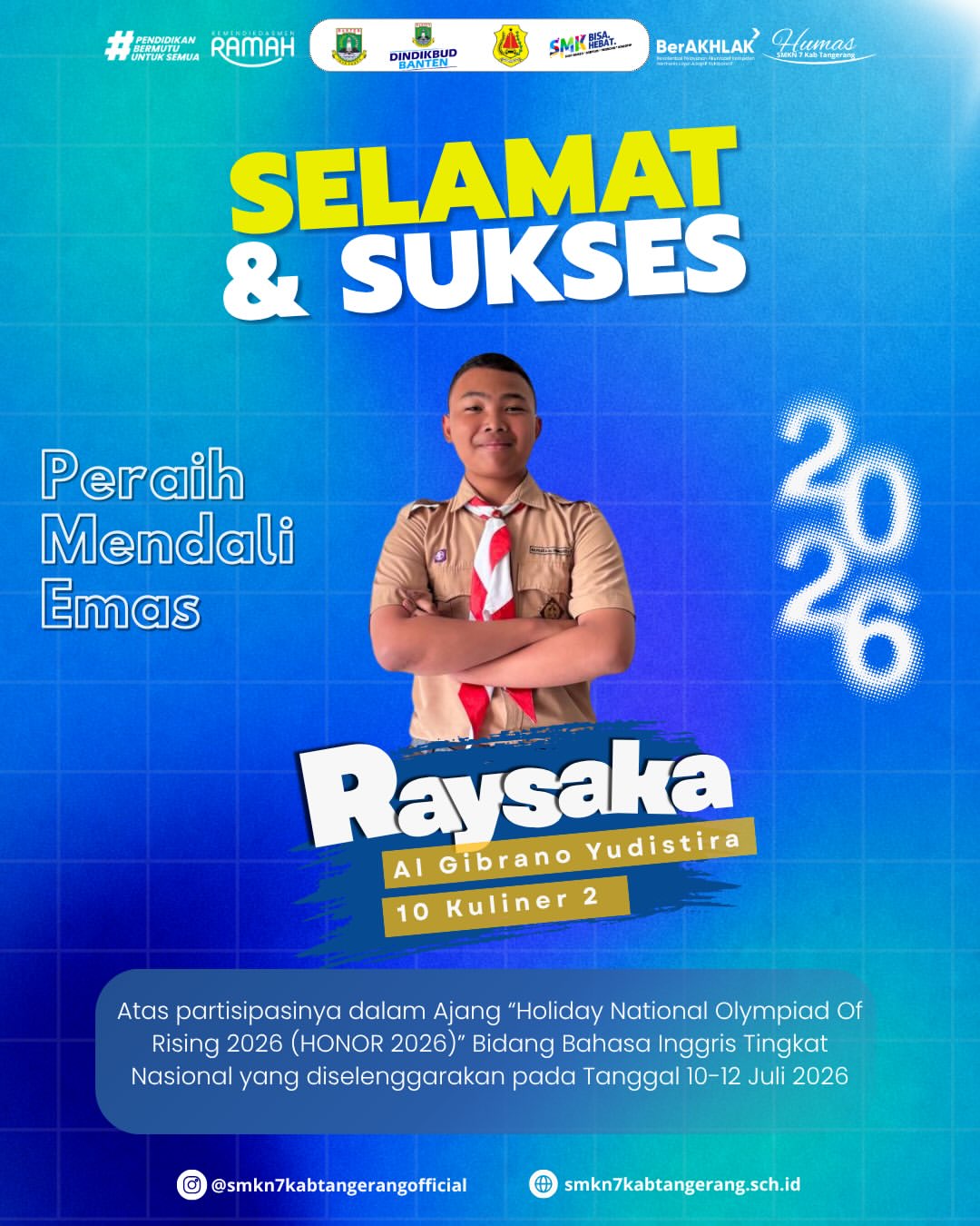 Holiday National Olympiad of Rising 2026 (HONOR 2026) Bidang Bahasa Inggris
